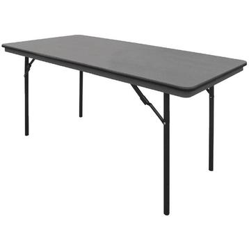 Inklapbare Buffettafel | Kunststof/RVS | Grijs Blad | Zwart, Verzenden
