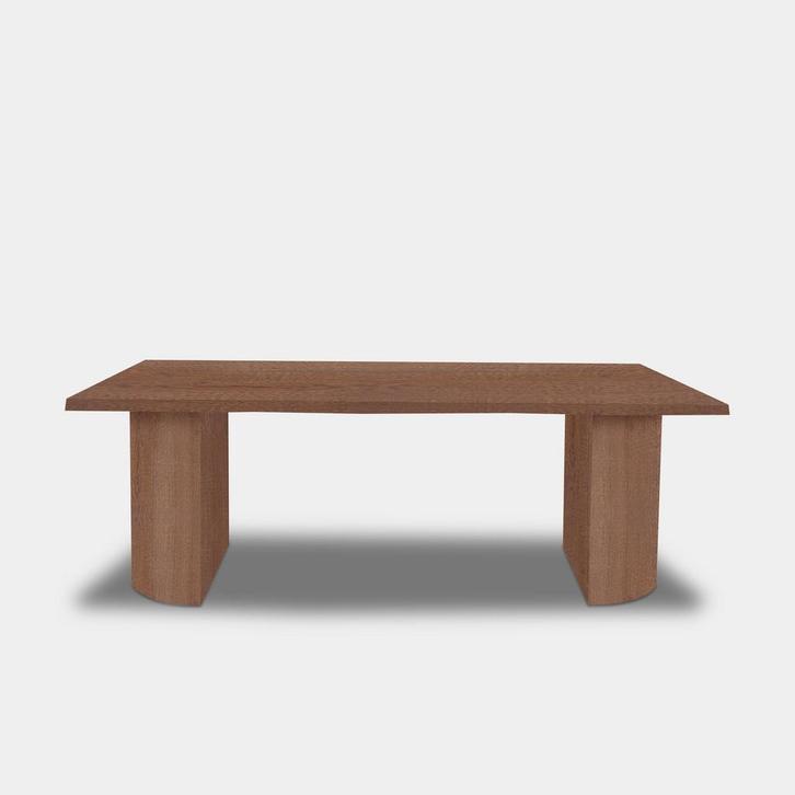 Tafel Boomstam Eikenhout  Half Rond  260x100, Huis en Inrichting, Tafels | Eettafels