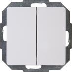 KOPP dubbele wisselschakelaar inbouw 2-knops arctic wit, Verzenden, Nieuw