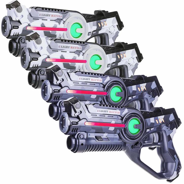 4 Light Battle Active Camo Laserguns - Grijs/Wit, Kinderen en Baby's, Speelgoed | Buiten | Actiespeelgoed, Nieuw, Ophalen of Verzenden