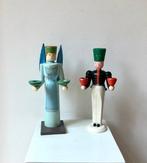 Kerstbeeldje (2) - Engel van het Licht & Mijnwerker - Hout -, Nieuw