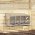 vidaXL Kippennestkast met 4 vakken gegalvaniseerd metaal, Dieren en Toebehoren, Knaagdieren en Konijnen | Hokken en Kooien, Verzenden