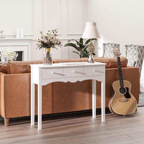 Tafel - ModerneDesigns - Bijzettafel - Decoratief - Wit, Huis en Inrichting, Tafels | Bijzettafels, Nieuw, Ophalen of Verzenden