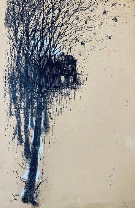 Rien Poortvliet (1932-1995) - Boomhut, Antiek en Kunst, Kunst | Schilderijen | Klassiek