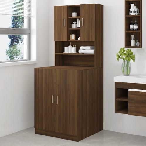vidaXL Wasmachinekast bewerkt hout bruin eikenkleur, Elektronische apparatuur, Wasmachines, Nieuw, Verzenden