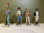 Figuur - Lot van 4 Franse officiers -  (4) - Porselein, Antiquités & Art, Antiquités | Verre & Cristal