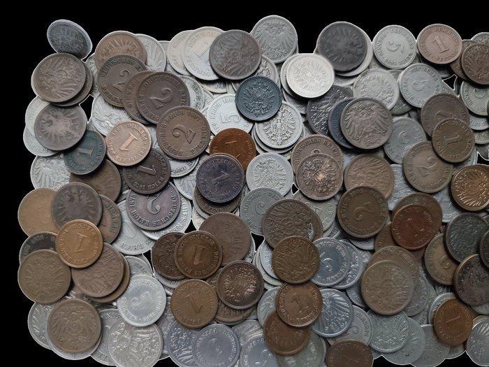 Duitsland. Lot of ± 1.2 Kg of old coins - different dates, Postzegels en Munten, Munten | Europa | Niet-Euromunten