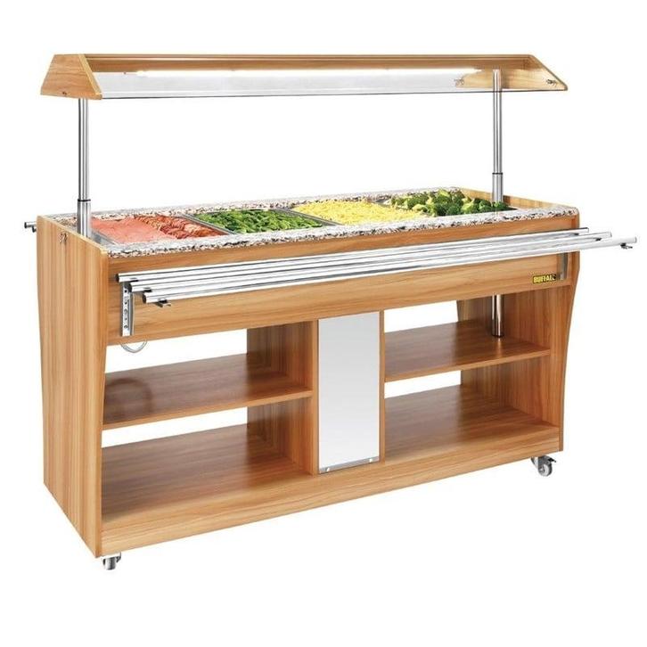 Bainmarie buffet | 4x 1/1 GN | 230V | 1490x766x1338(h)mm, Zakelijke goederen, Horeca | Keukenapparatuur, Nieuw in verpakking, Verzenden