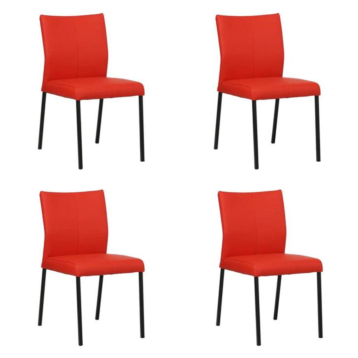 Set van 4 Leren eetkamerstoelen Basic - Toledo Ferrari, Huis en Inrichting, Stoelen, Nieuw, Eén, Leer, Ophalen of Verzenden