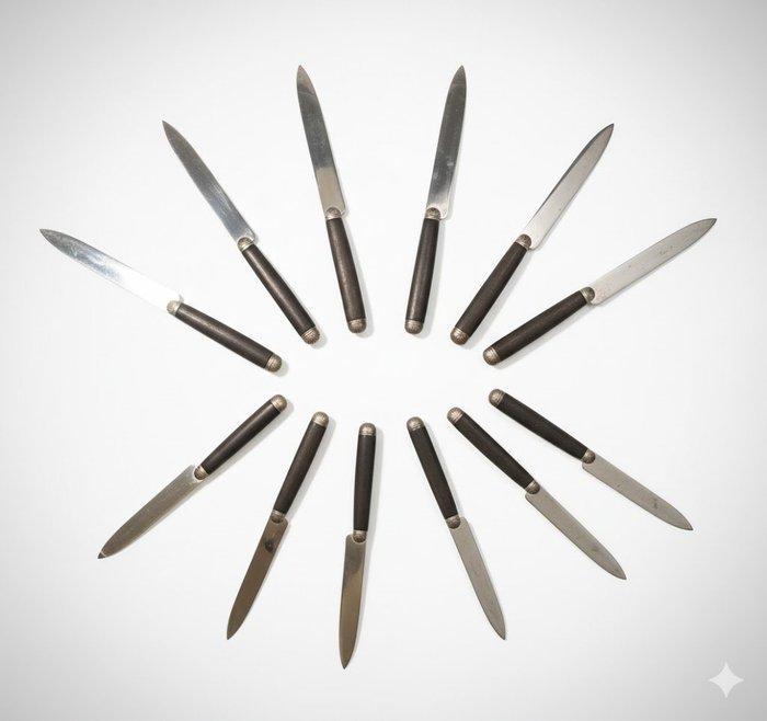 Tafelservies (12) - Hout - Tijdperk Napoléon III, Antiquités & Art, Antiquités | Meubles | Tables