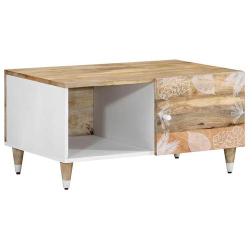 vidaXL Salontafel 80x50x40 cm massief mangohout, Huis en Inrichting, Tafels | Salontafels, Nieuw, Verzenden