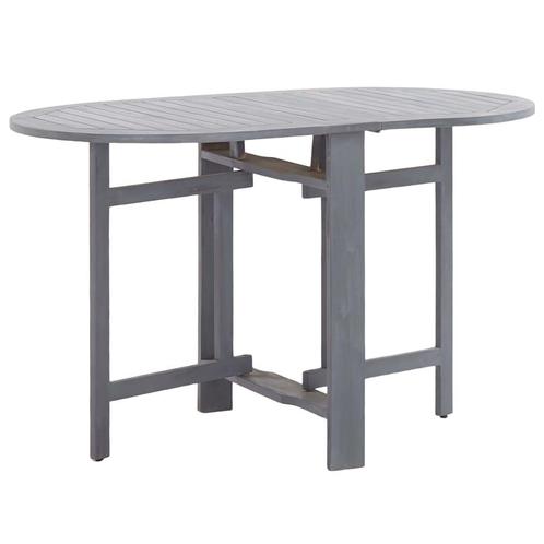 vidaXL Tuintafel 120x70x74 cm massief acaciahout grijs, Tuin en Terras, Tuintafels, Nieuw, Verzenden