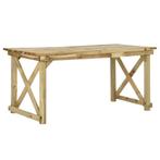 vidaXL Table de jardin 160x79x75 cm Bois, Verzenden