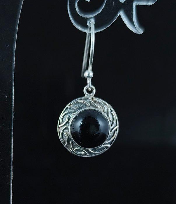 Zilver - Oorbellen - Onix Plata de Ley, Verzamelen, Mineralen en Fossielen