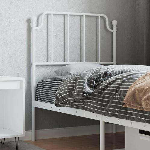 vidaXL Tête de lit métal blanc 75 cm, Maison & Meubles, Chambre à coucher | Lits, Neuf, Envoi