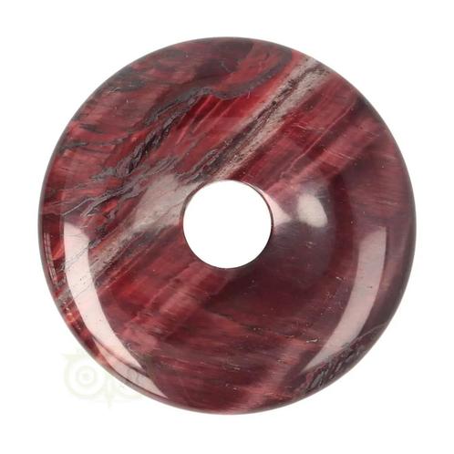 Rode Tijgeroog Donut Nr 12 - Ø 4 cm, Handtassen en Accessoires, Edelstenen, Nieuw, Verzenden