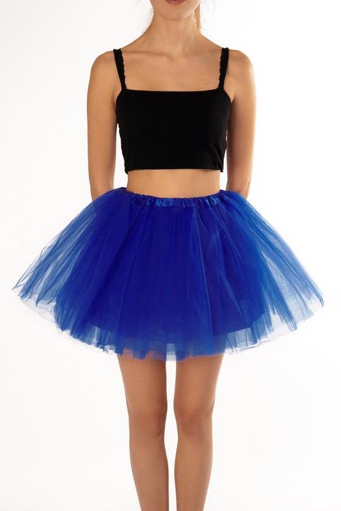 KIMU® Tutu Konings Blauw Tule Rokje XS S 140 146 152 158 164, Kleding | Dames, Carnavalskleding en Feestkleding, Nieuw, Ophalen of Verzenden