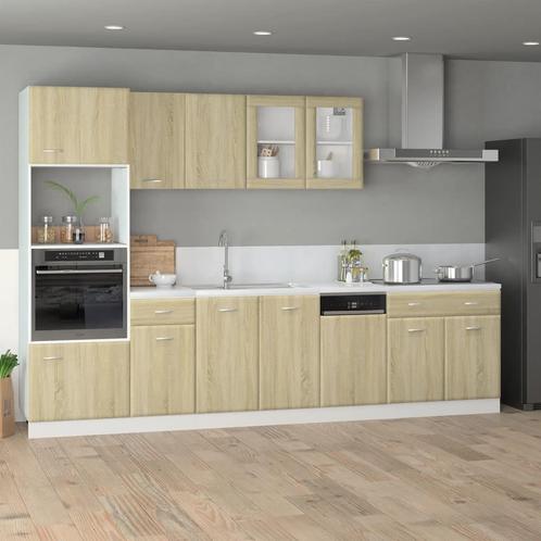 vidaXL 7-delige Keukenkastenset Lyon bewerkt hout sonoma, Huis en Inrichting, Kasten | Overige, Nieuw, Verzenden
