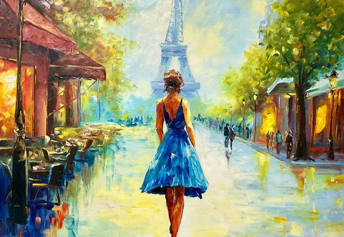 Yuni R. P - Elegancia en el boulevard, Antiek en Kunst, Curiosa en Brocante