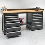 Datona Werkbank PRO met bamboe werkblad en 12 lades - 200, Doe-het-zelf en Bouw, Werkbanken, Ophalen of Verzenden, Nieuw