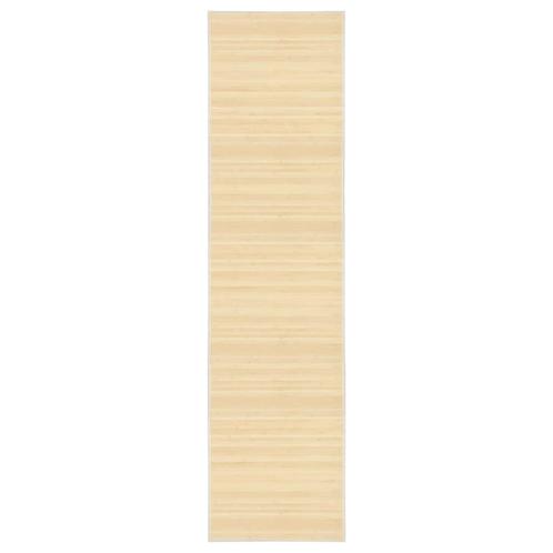 vidaXL Tapijt 80x300 cm bamboe naturel, Huis en Inrichting, Stoffering | Tapijten en Vloerkleden, Nieuw, Verzenden