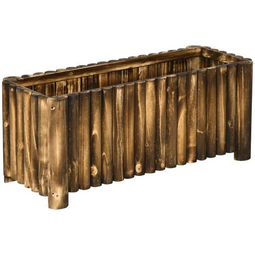 TRUUSK Verhoogde Plantenbak Vurenhout 100x40x40 cm - Kruiden, Tuin en Terras, Bloembakken en Plantenbakken, Verzenden