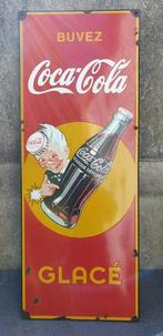 Emaille plaat - Groot oud reclamebord Coca-Cola 90 x 30 x 1, Antiek en Kunst, Antiek | Wandborden en Tegels
