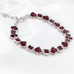 Zonder Minimumprijs - Armband Verguld, Zilver Granaat - 18kt, Handtassen en Accessoires, Armbanden, Nieuw