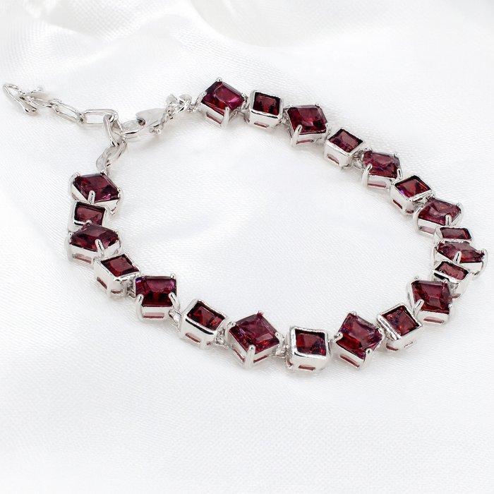 Zonder Minimumprijs - Armband Verguld, Zilver Granaat - 18kt, Handtassen en Accessoires, Armbanden