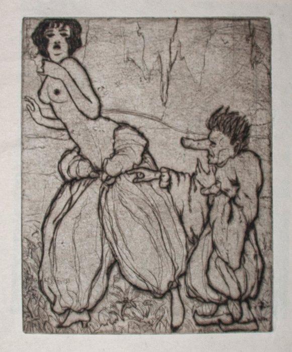 Rudolf Keller (1890-?) - Erotische Märchen (10 Radierungen), Antiek en Kunst, Antiek | Overige Antiek