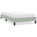 vidaXL Bedframe zonder matras 90x220 cm fluweel lichtgrijs, Verzenden, Nieuw
