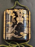 Inro, ojime Edo-periode - Hout, vernis, goud - Japan -
