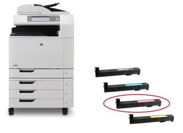Second Hand HP - Huismerk Toner Magenta CM6040, CM6030,, Ophalen of Verzenden, Toner