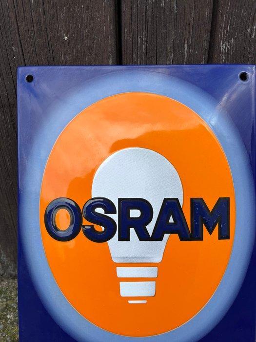 Osram - Emaille bord - Emaille, Antiek en Kunst, Antiek | Wandborden en Tegels