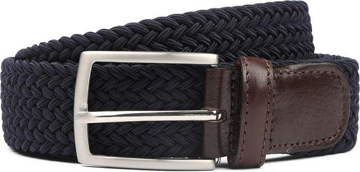 Profuomo Geweven Riem Donkerblauw maat 115 Heren, Kleding | Heren, Riemen en Ceintuurs, Riem of Ceintuur, Nieuw, Echt leder, Verzenden