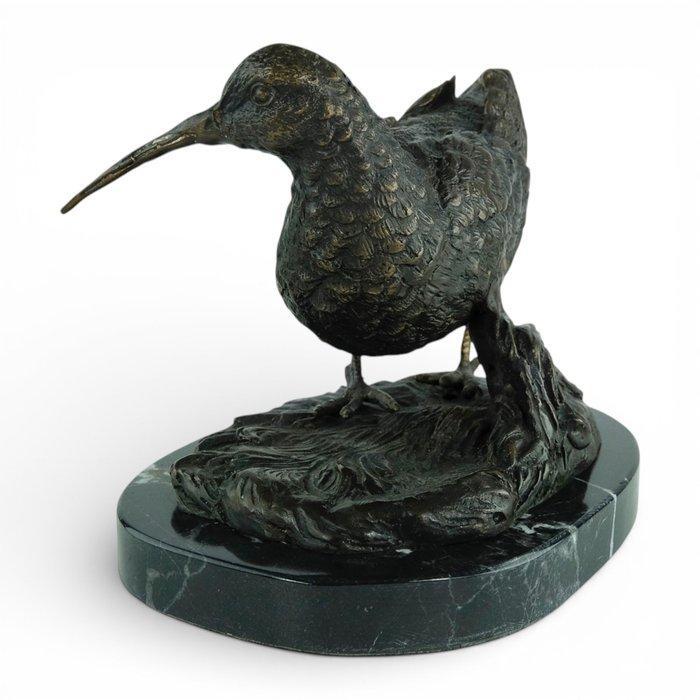 sculptuur, Snipe - 18 cm in length - 2.5 kg - 16 cm - Brons,, Antiquités & Art, Curiosités & Brocante