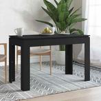 vidaXL Eettafel 120x60x76 cm bewerkt hout zwart, Huis en Inrichting, Tafels | Eettafels, Verzenden, Nieuw
