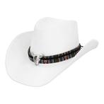 Witte Cowboy Hoed Luxe, Verzenden, Nieuw