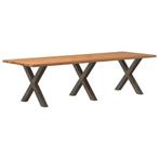 vidaXL Eettafel rechthoekig 280x100x74 cm massief eikenhout, Huis en Inrichting, Verzenden, Nieuw