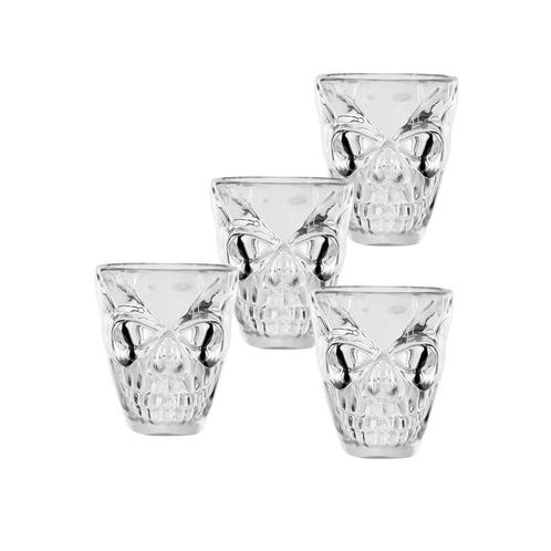 Halloween Shotglaasjes Schedel 50ml 4st, Hobby en Vrije tijd, Feestartikelen, Nieuw, Verzenden