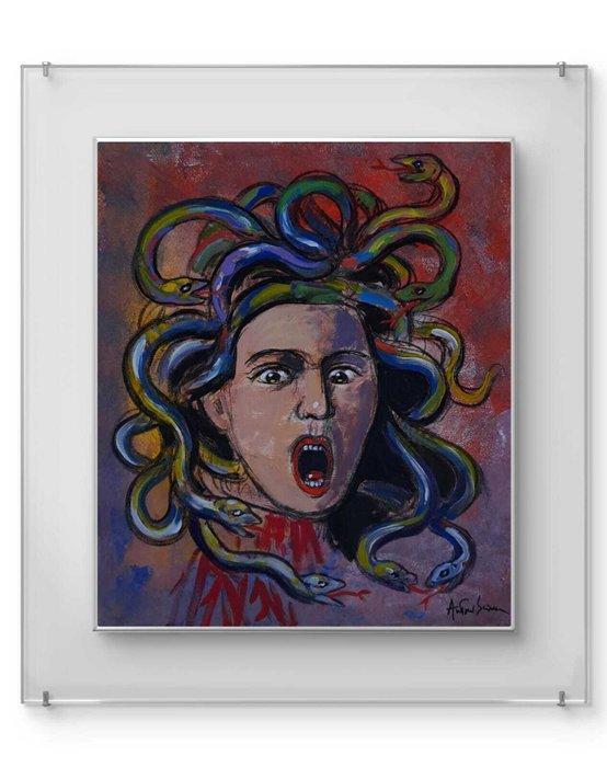 Antonio Sciacca (1957) - Medusa: L’Urlo del Mito tra Forza, Antiquités & Art, Art | Peinture | Classique