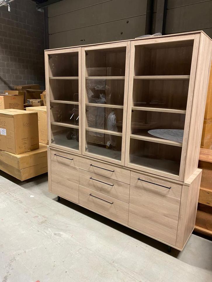 Tess buffetkast, kleur fresh oak, Huis en Inrichting, Kasten | Buffetkasten, Nieuw, Glas, Metaal, Overige materialen