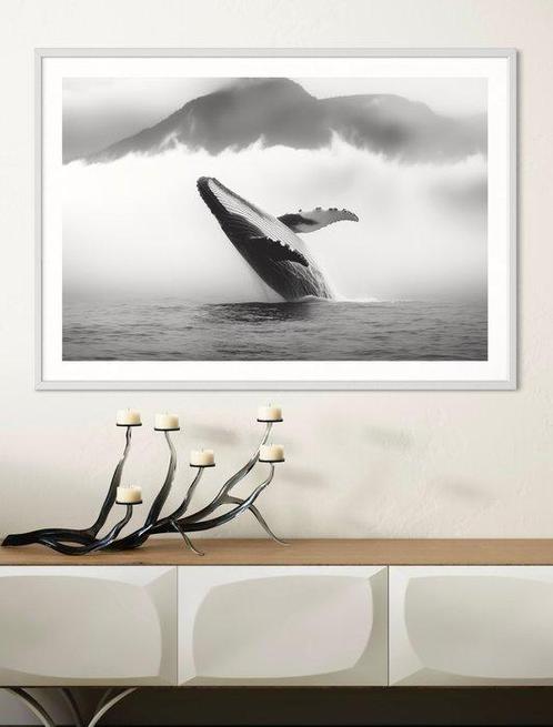 Rudy barret - Whale in the Mist - XL, Antiek en Kunst, Kunst | Schilderijen | Modern