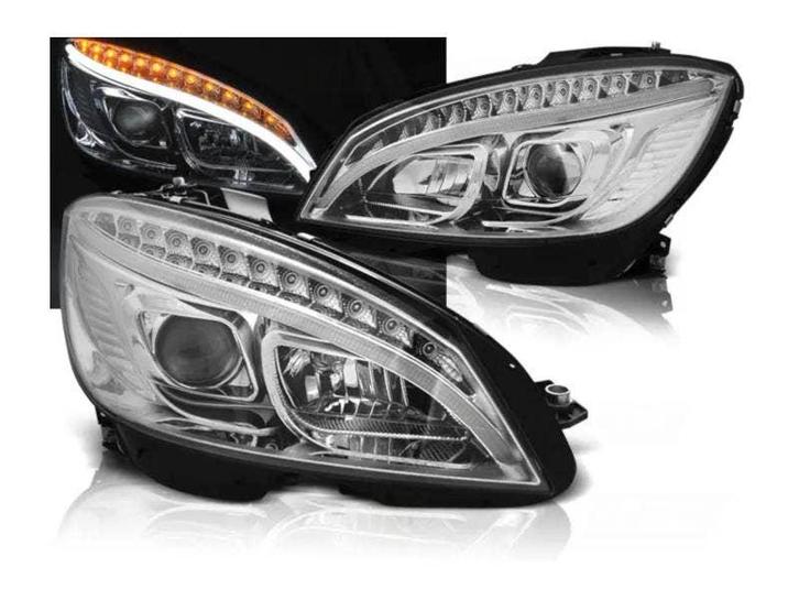 LED tube koplampen knipperlicht Chrome, Auto-onderdelen, Verlichting, Nieuw, Mercedes-Benz, Verzenden