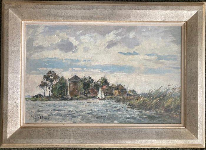 Pieter de Regt (1877-1960) - Boerderij de eenzaamheid, Antiquités & Art, Art | Peinture | Classique