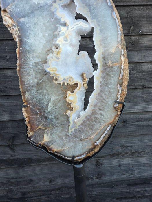 XXL Kristalagaat met basis - Hoogte: 200.5 cm - Breedte: 42, Verzamelen, Mineralen en Fossielen