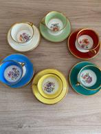 Limoges - Service à thé (12) - Porcelaine, Or - service café, Antiquités & Art