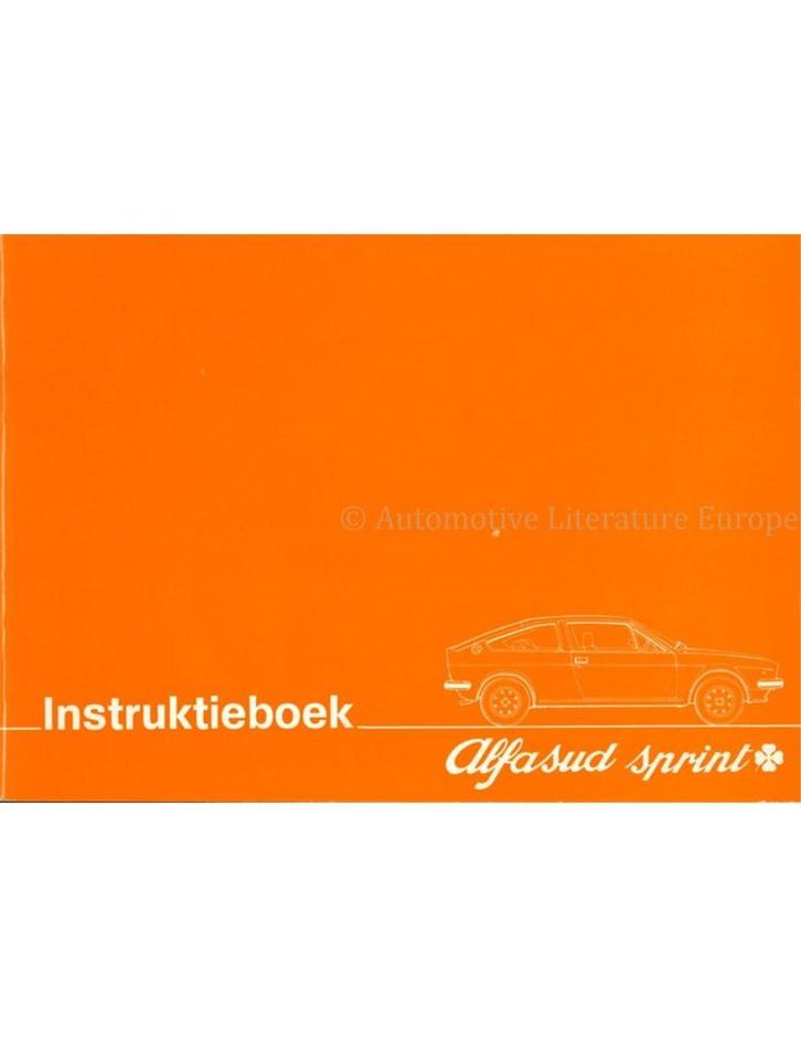 1977 ALFA ROMEO ALFASUD SPRINT INSTRUCTIEBOEKJE NEDERLANDS, Auto diversen, Handleidingen en Instructieboekjes