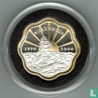 Bermuda 2 dollars 2000 (PROOF) Millennium, Postzegels en Munten, Munten | Amerika, Losse munt, Goud, Zilver, Verzenden