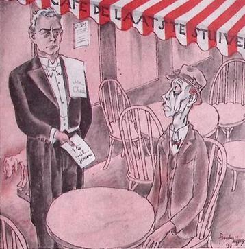 Spotprent over de miljoenen-nota in 1933 (lijst optie) beschikbaar voor biedingen